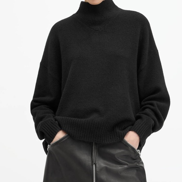 Orion Mock Neck Cashmere & Wool Sweater
AllSaints Black XS NWT - Picture 1 of 2